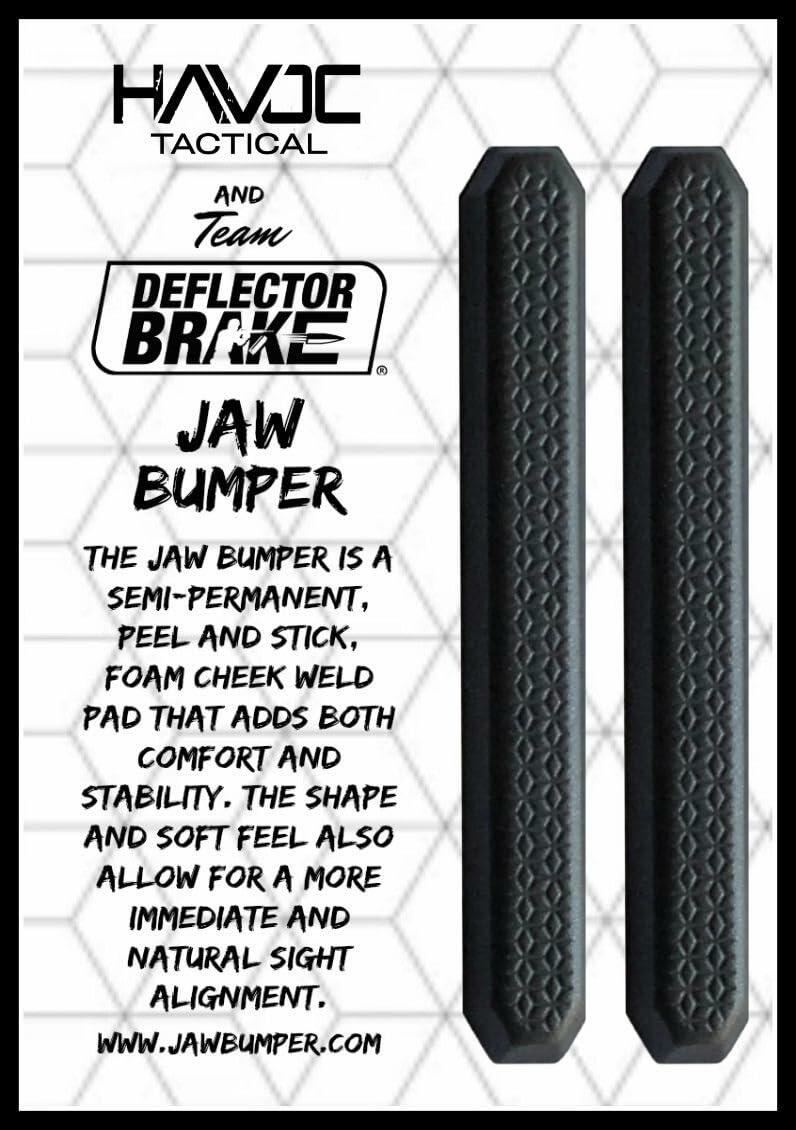 Jaw Bumper Cheek Weld Pad for Rifle Stocks, 2 Parts, Black Comfort Fit