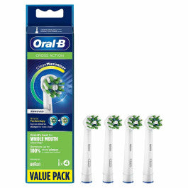 Oral-B CrossAction CleanMaximiser Replacement Brush Heads, Black, 4 Count (3+1)