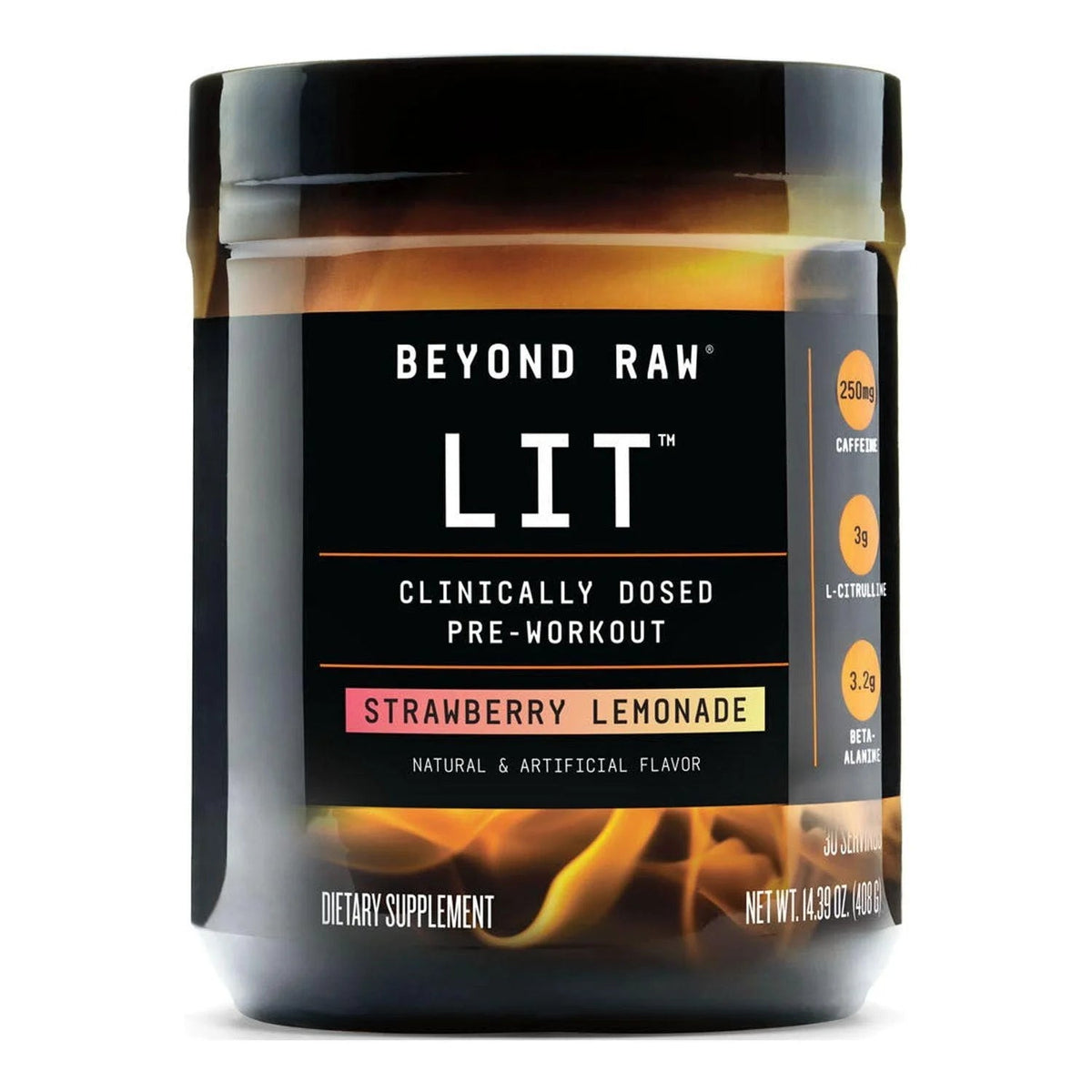 Beyond Raw LIT Clinically Dosed Pre-Workout Powder, Watermelon, 30 Servings