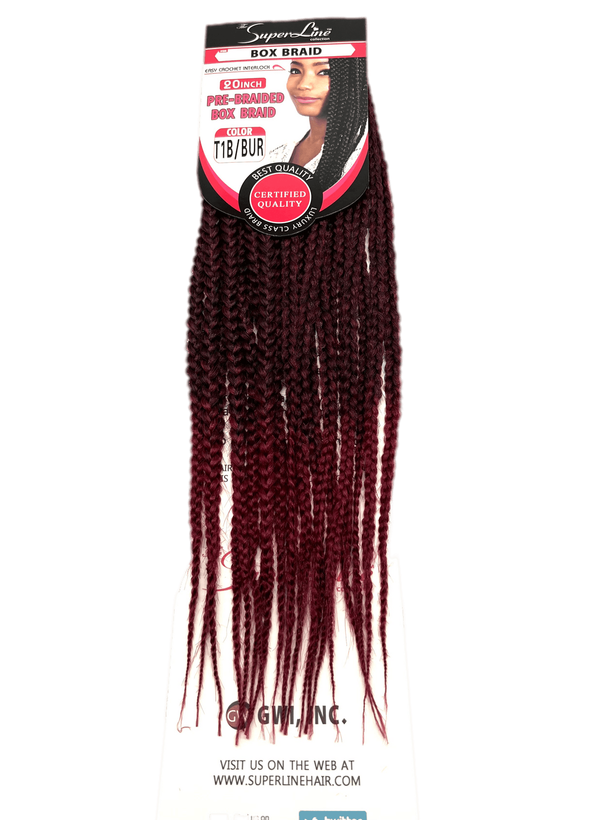 Super Line Pre-Braided Box Braid 20 in, Color 30