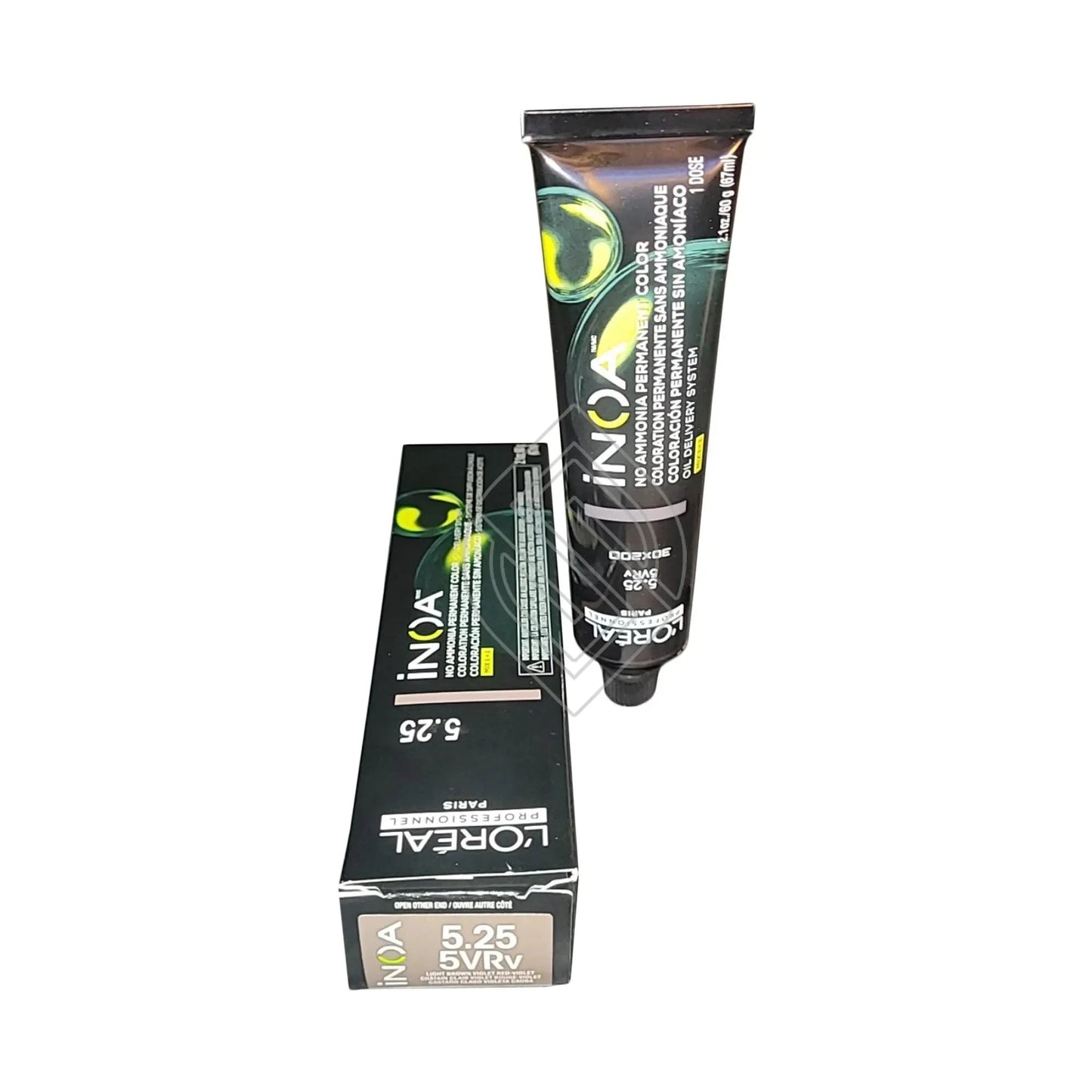 L'Oréal Professionnel INOA 5.25 (5VRv) Light Brown Violet Red Violet - Ammonia-Free Permanent Color, 2.1 oz