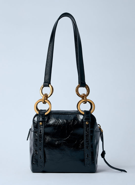 Prada Women Mini Dangle Leather Handbag