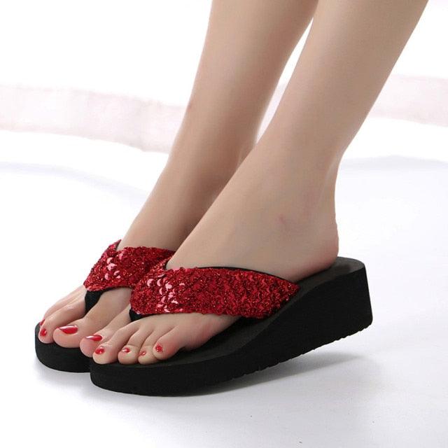 Summer Women Flip Flops Casual Sequins