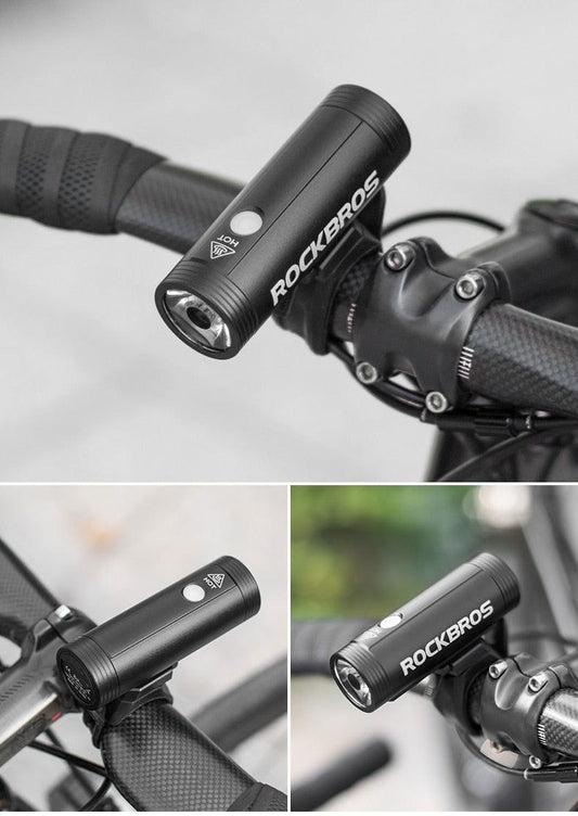 Bike Front Light Rainproof USB Rechargeable Bicycle Light Cycling Headlight LED Flashlight Bike USB Rechargeable Bicycle Light Bicycle Front Headlight LED Bike Headlight Lamp 2000mAh
