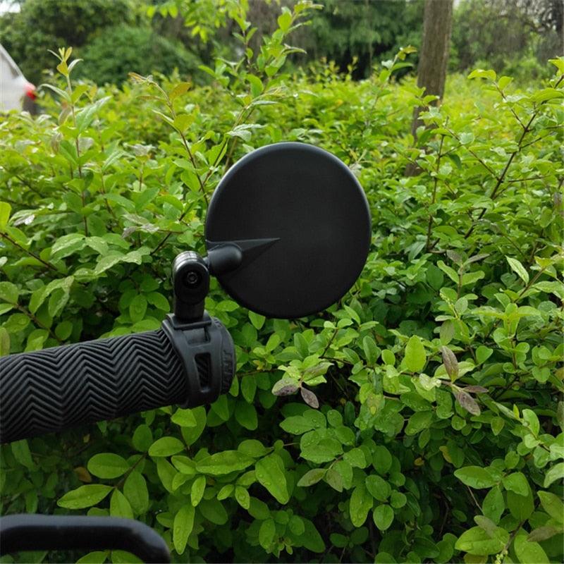 Bike Electric Scooter Rear View Mirror Bicycle Large View Convex Mirror Retro Reflector Modification Rearview Mirror Scooter Adjustable Rear View Glass Bicycle Mirror Reflector Compatible For Bike