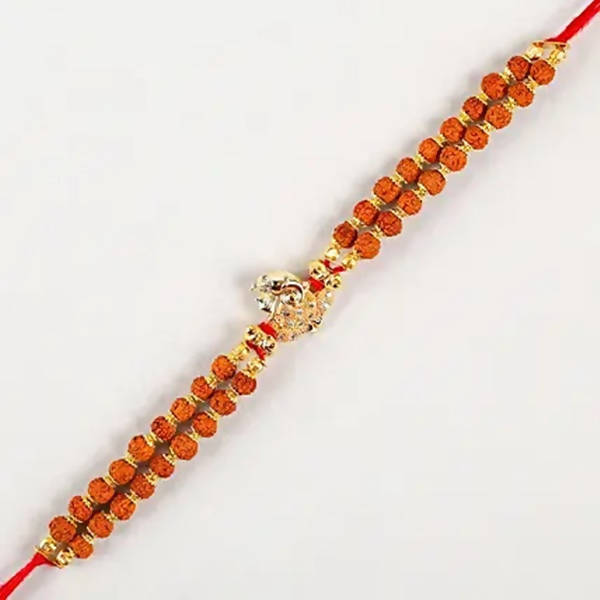 Ganesha Minimal Style Rakhi And Almonds Jar