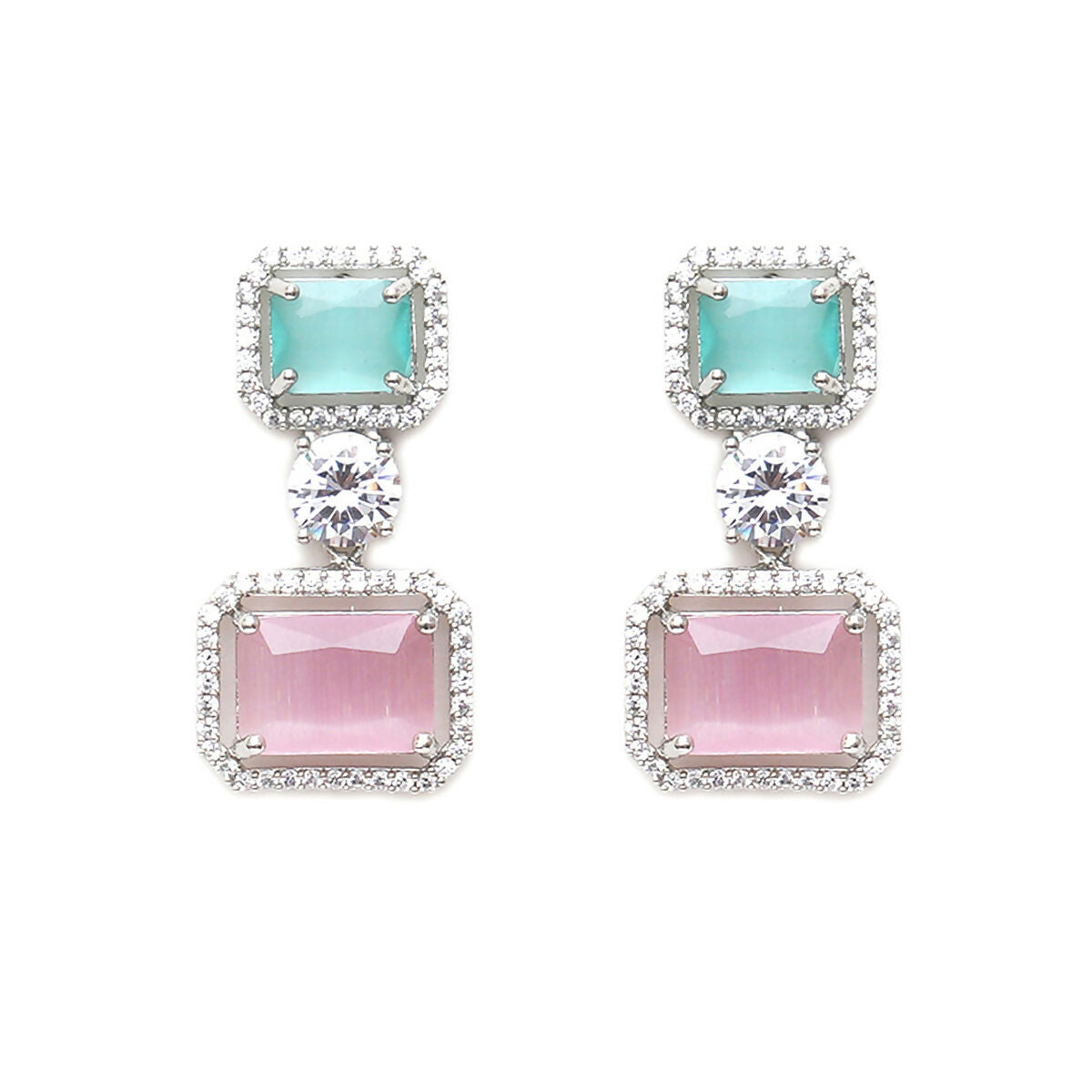 Jade and Blush Pink Earrings- Ruby Raang