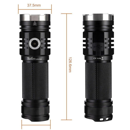 Rechargeable Adjustable Flashlight High Lumen Powerful Waterproof Portable Cree USB LED Super Bright Flashlight Pocket Size Torch Light For Camping Hiking Riding