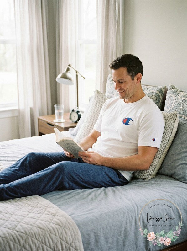 Champion Mens Cotton Pajama T-Shirt, Size Large