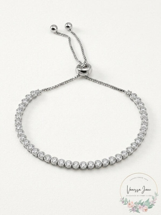 Giani Bernini Cubic Zirconia Bolo Bracelet in Sterling Silver