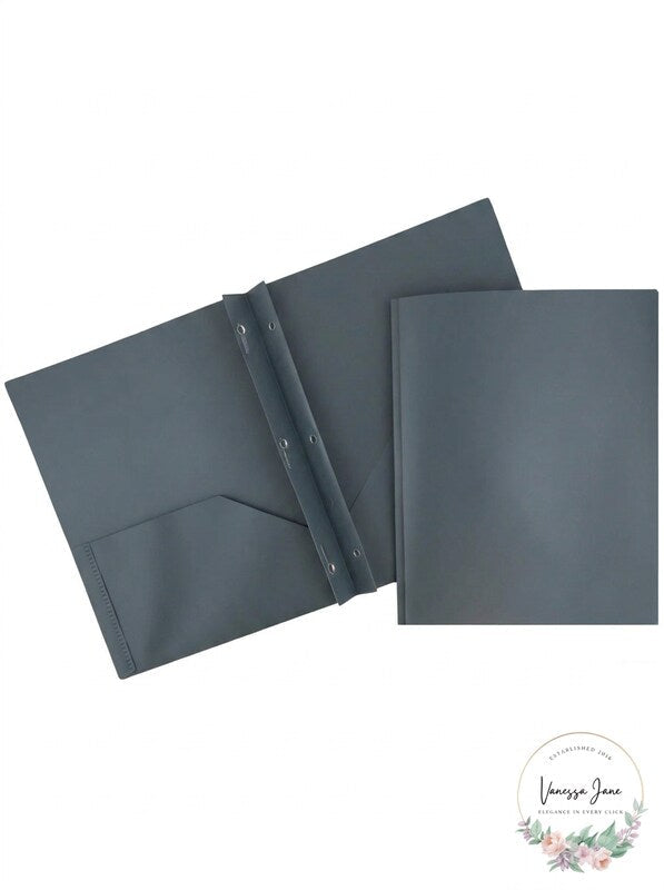 JAM Paper® Plastic Two-Pocket School POP Folders with Metal Prongs Fastener Clas