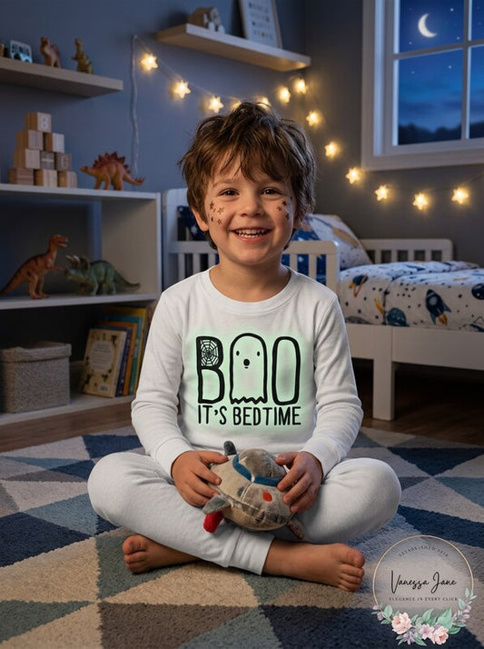 Carters Kids Boo! Its Bedtime Snug-Fit Long-Sleeve Pajama Top/4T/White