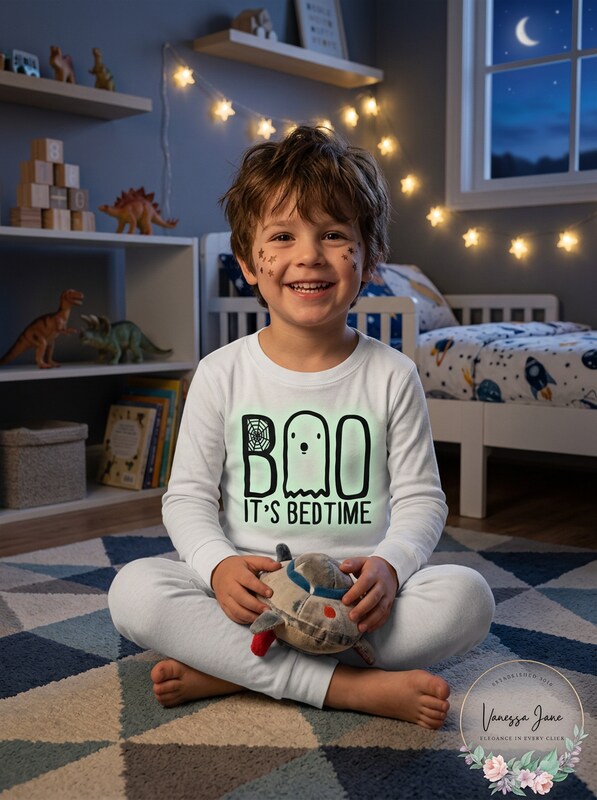 Carters Kids Boo! Its Bedtime Snug-Fit Long-Sleeve Pajama Top/4T/White