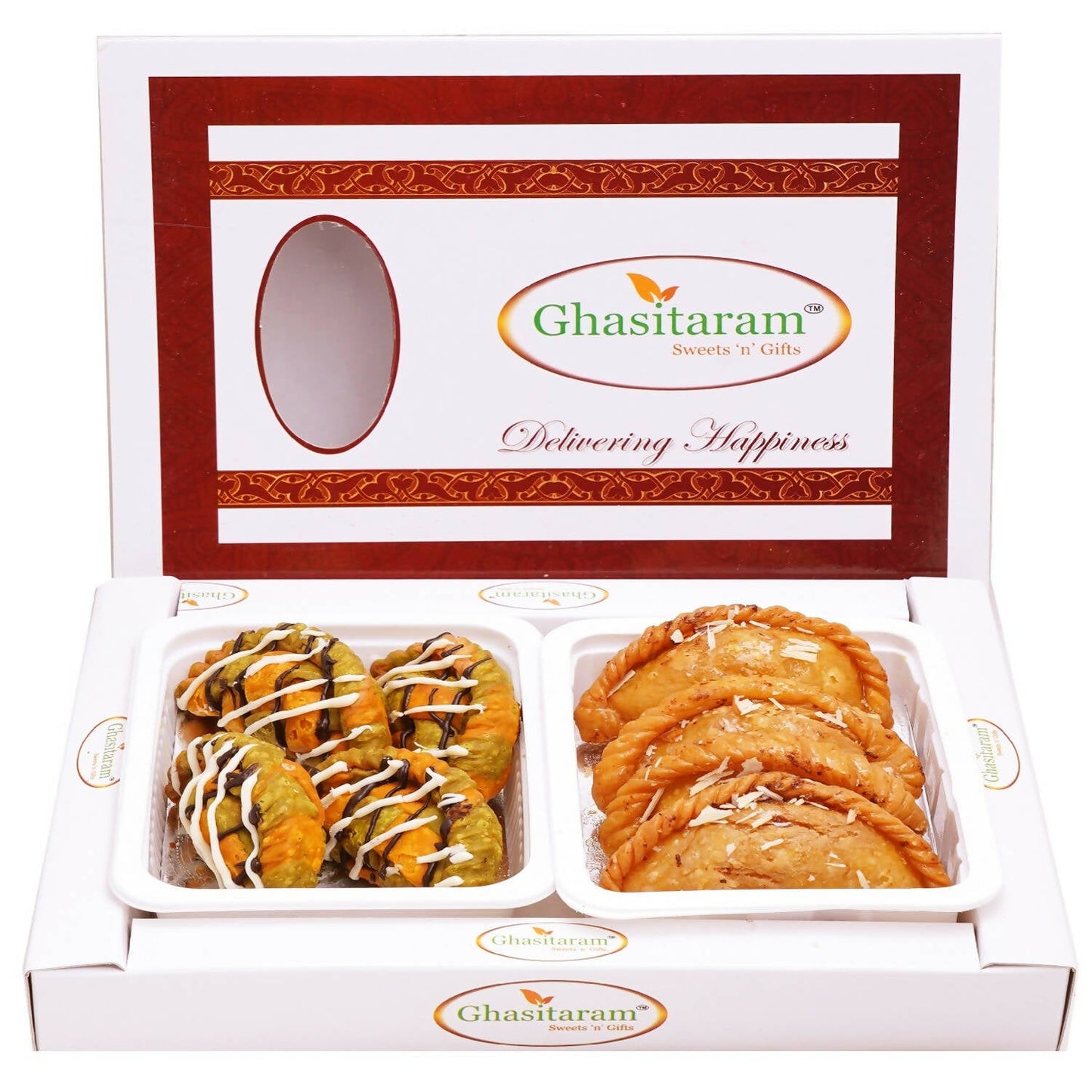 Ghasitaram Box of Designer and Traditional Gujiyas