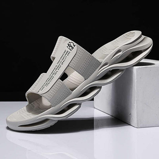 Slippers For Mens Beach Flip Flops White Sandals Flip Flop Sandals With Shock Absorbing Sole Lightweight Non-Slip Sport Cushion Beach Slippers
