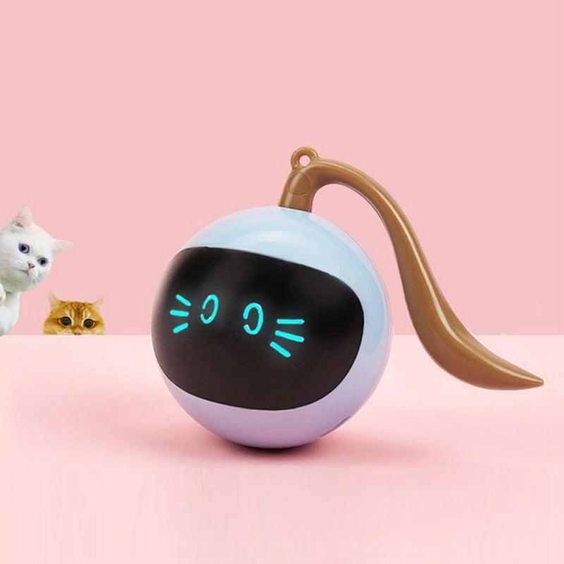 Smart Pet Toy USB Rechargeable Sports Ball Funny Chaser Roller Toy The Best Entertainment Exercise Gift For Smart Cat Toy Electric Jumping Ball Self Rotating Toys Rolling Jumping Ball For Cats