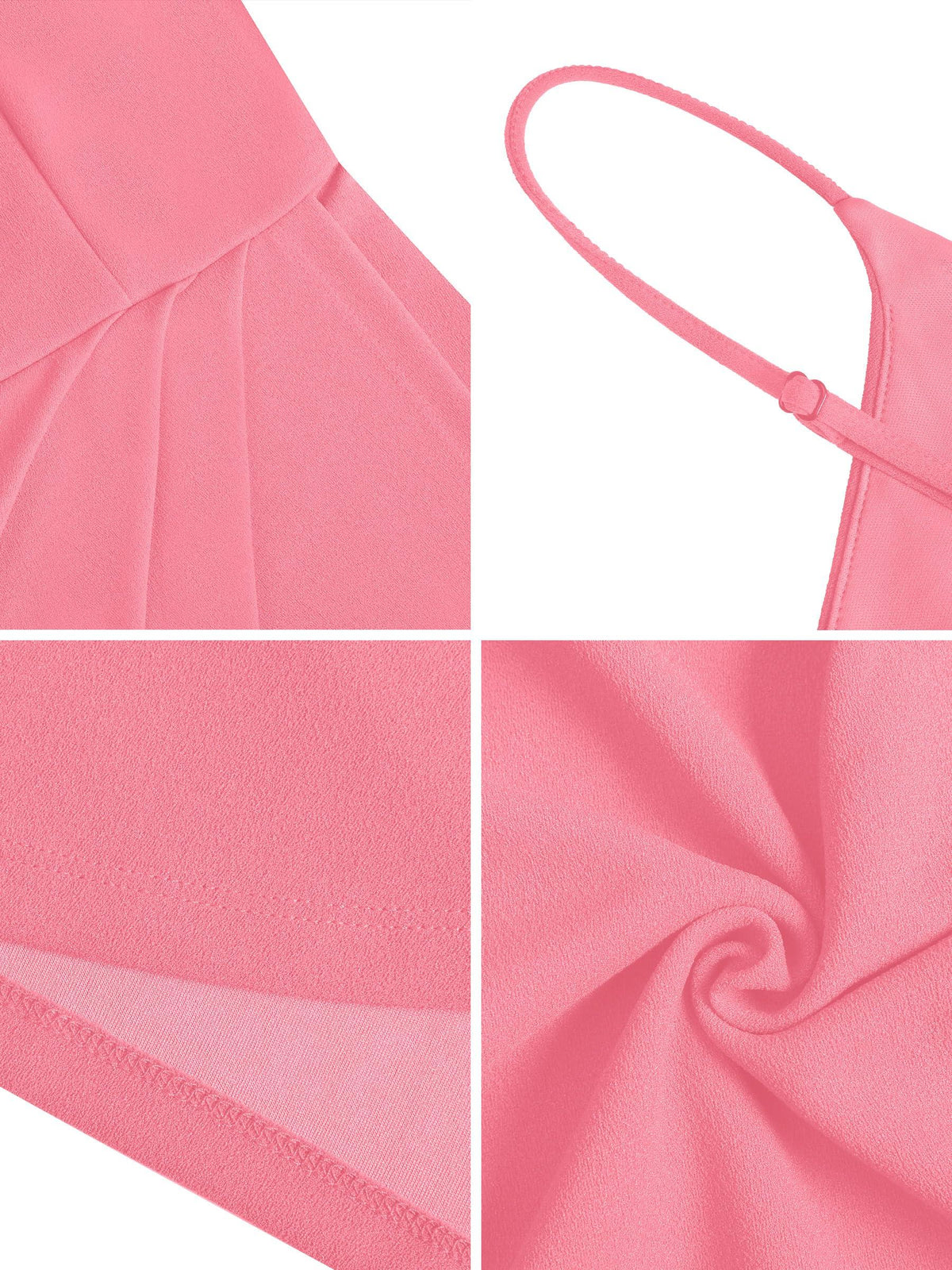Missufe Women's Pink Ruched Dress, M996-PK-XL-US, XL
