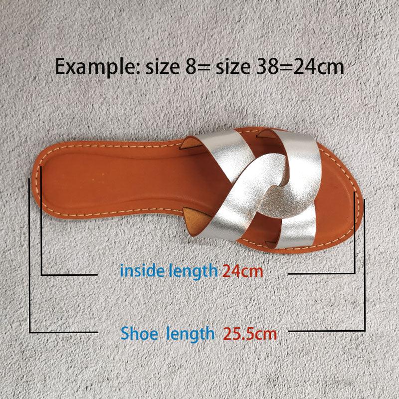 Summer Women Sandals Fashion Leather Surface