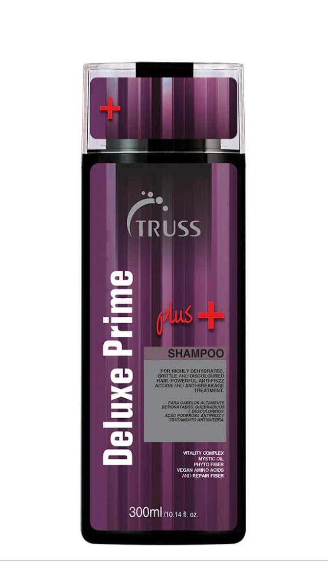 Truss Deluxe Prime Plus+ Shampoo for Dry, Damaged Hair - Moisturizing Hair Shampoo for Women & Men - Frizz-Control & Breakage Defense - Improve Natural Shine