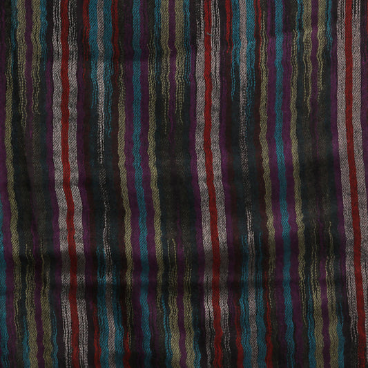 Nizalia Cashmere Fine Wool Black Ikkat Print Stole