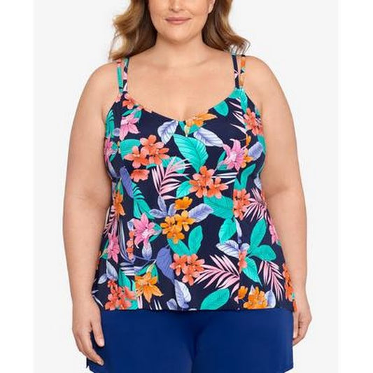 Swim Solutions Printed Double-Strap Princess Tankini