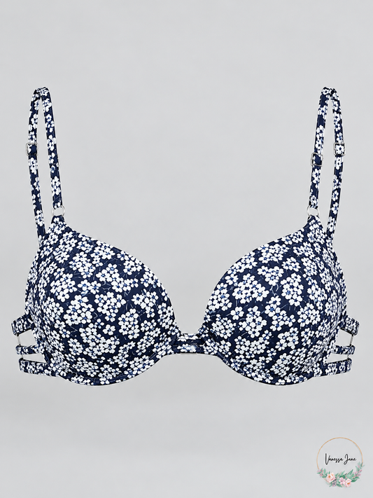 Michael Kors Womens Printed Bikini Top