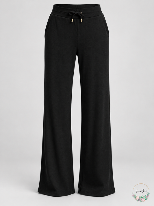 Lauren Ralph Lauren Thermal Waffle-Knit Pocketed Tie Drawstring Sweatpants