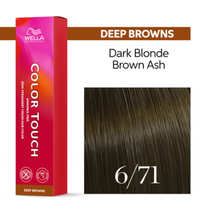 Wella Color Touch 6/71 Dark Blonde Brown Ash 2oz