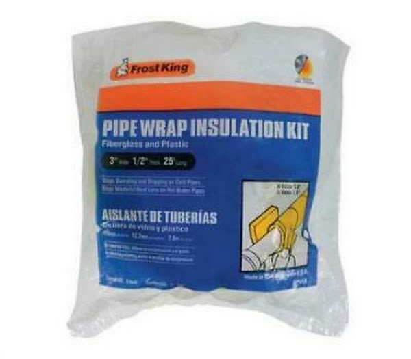 Frost King Foil Backed Fiberglass Pipe 3 x 1/2 x 25 ft, Original Version