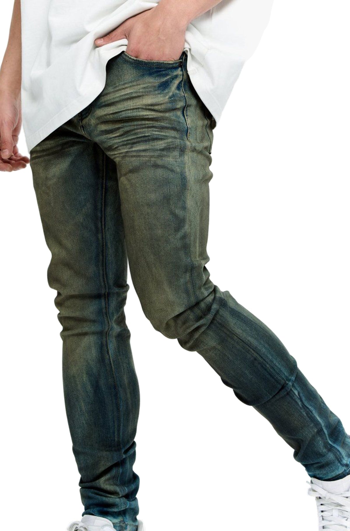 Valabasas Mr. Flex Stretch Skinny Jeans - Moss Blue