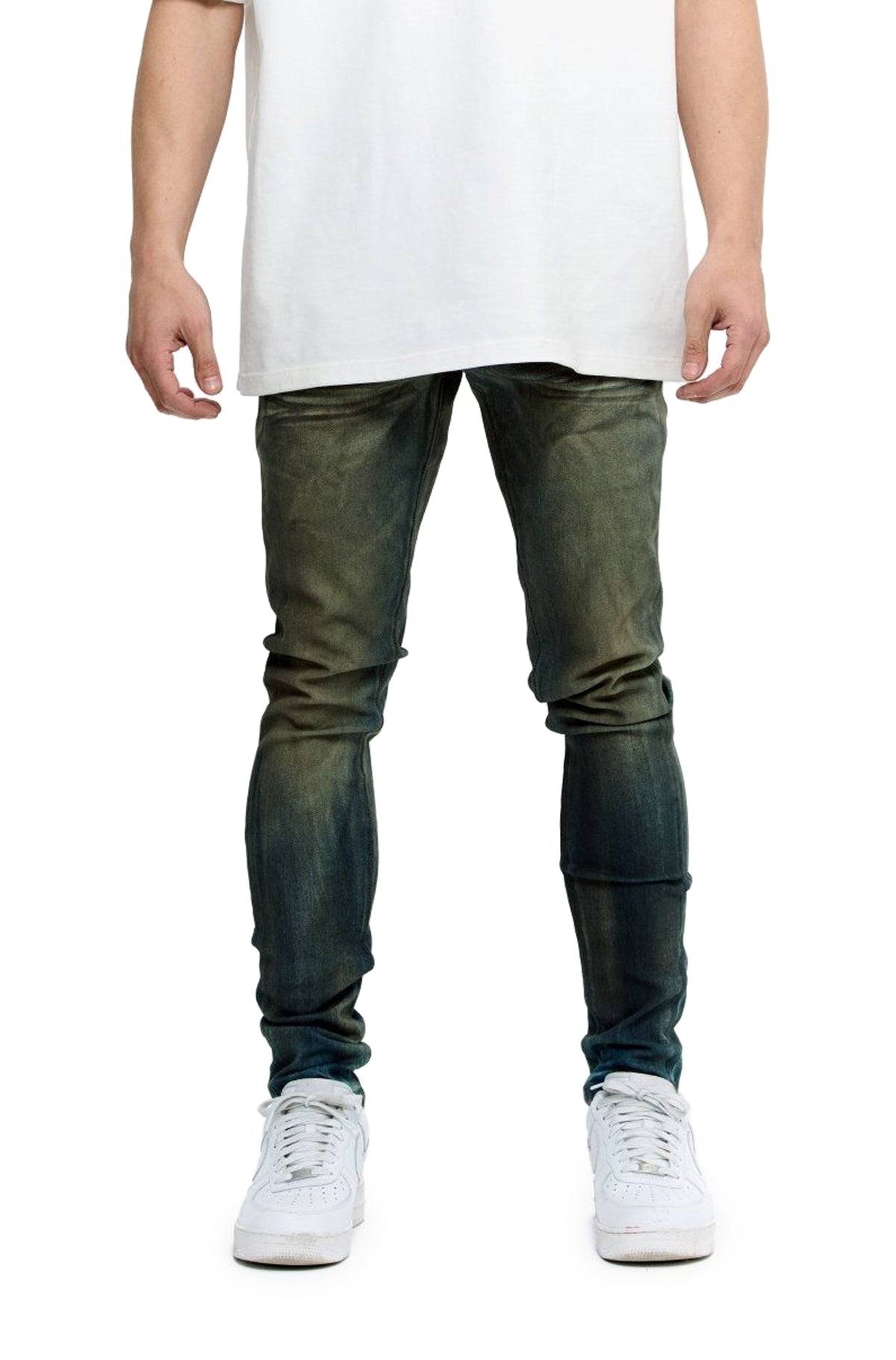 Valabasas Mr. Flex Stretch Skinny Jeans - Moss Blue