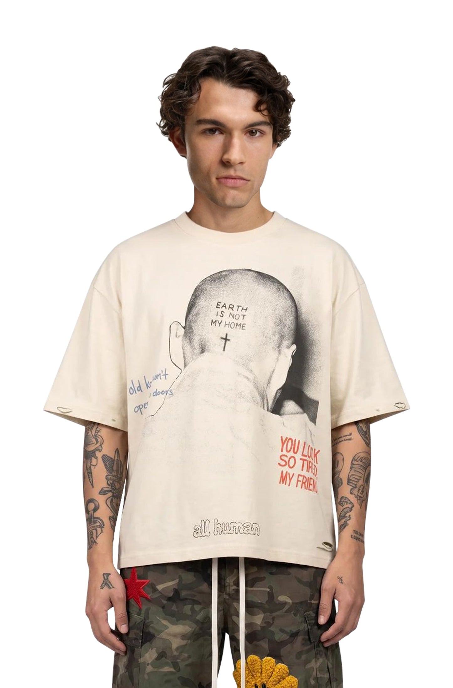 All Human Maybe Tomorrow Tee  - Cream