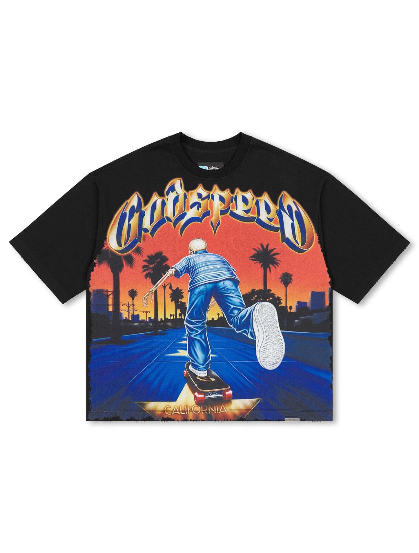 Godspeed Kick Push Boxy Tee - Black