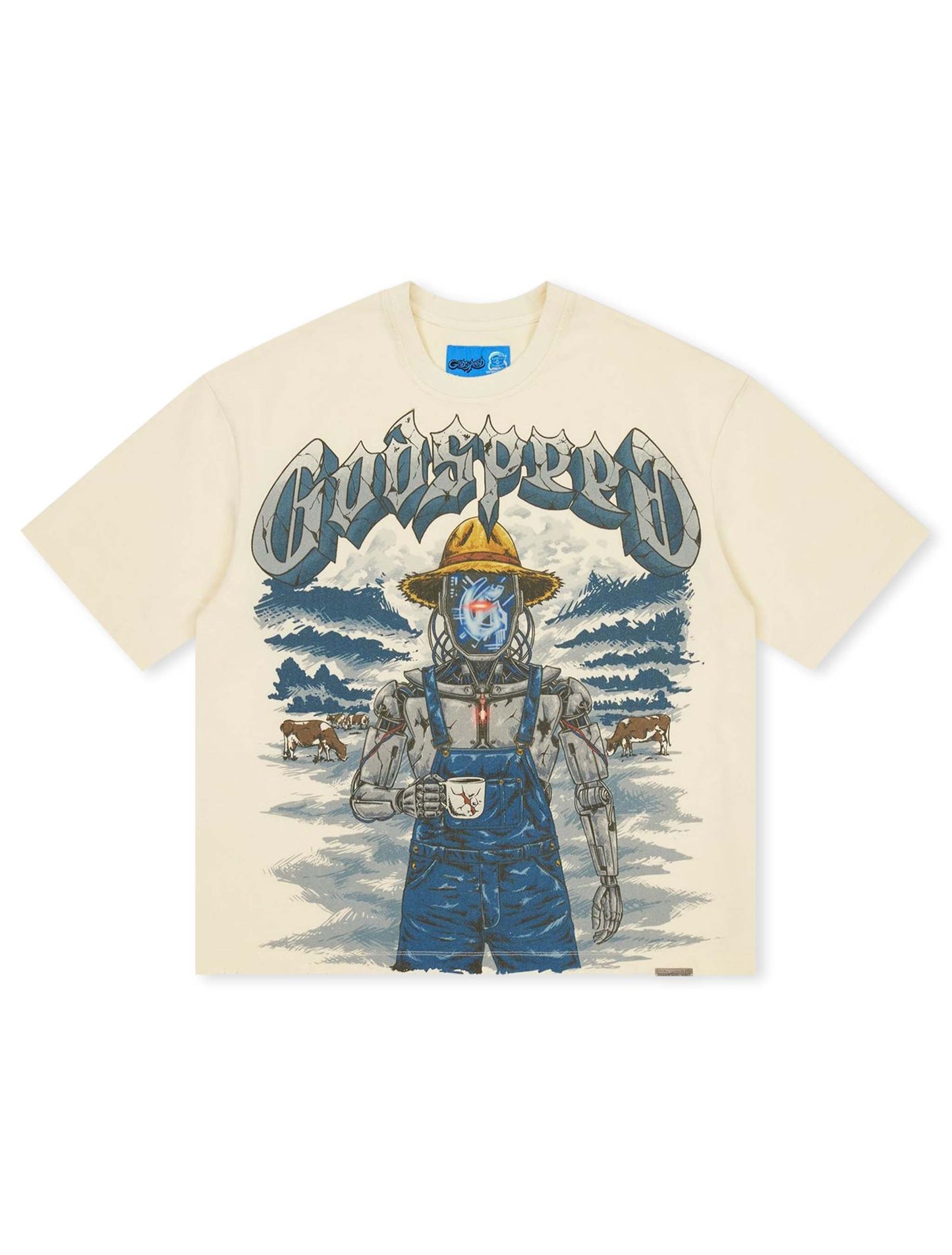 Godspeed Aura Farm II Boxy Tee - Bone