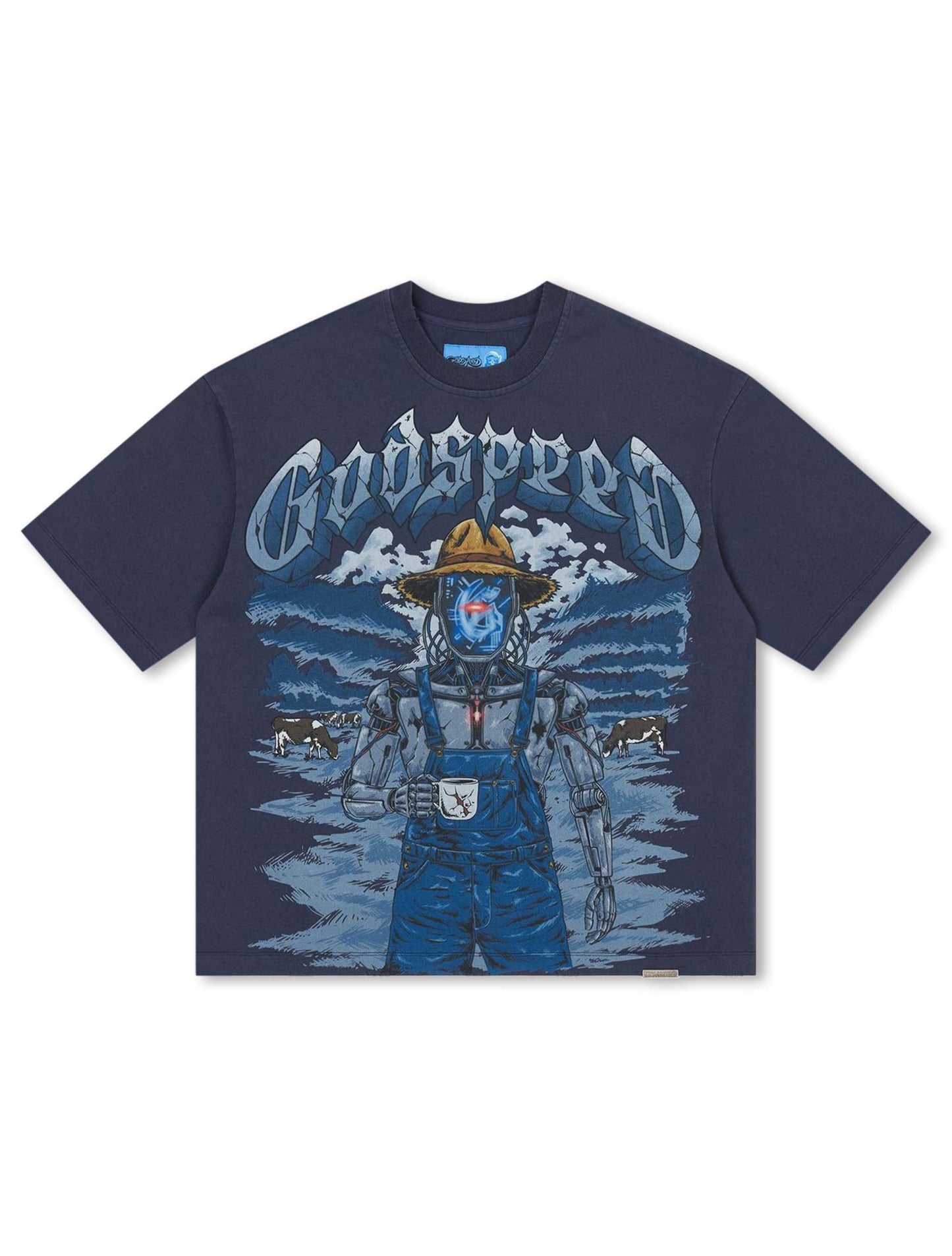 Godspeed Aura Farm II Boxy Tee - Navy