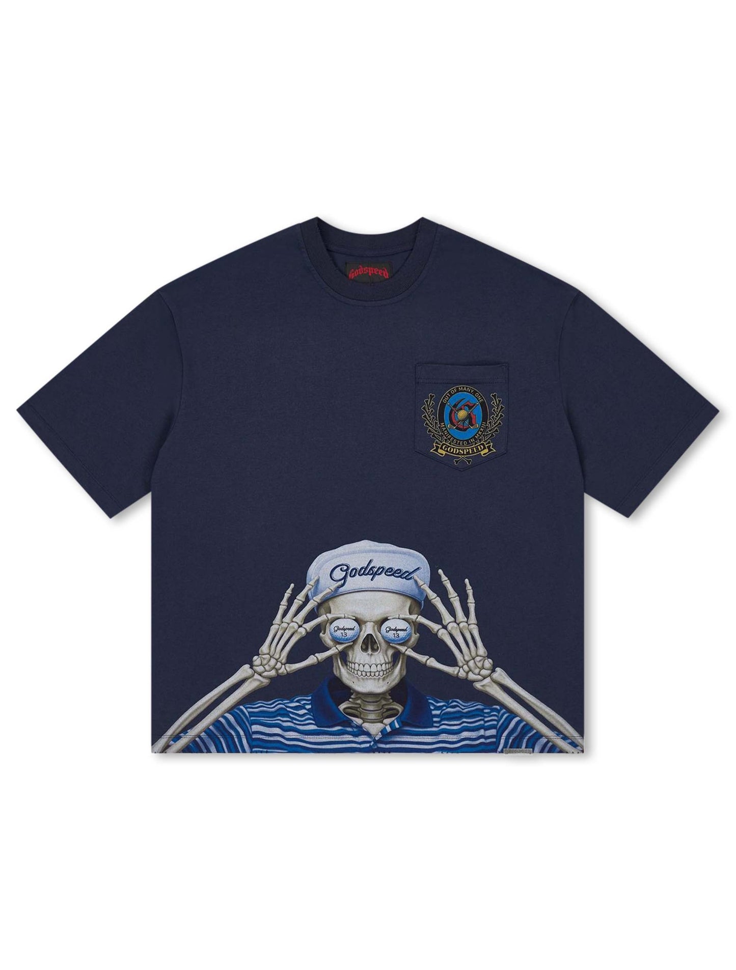 Godspeed Golf Days Pocket Boxy Tee - Navy