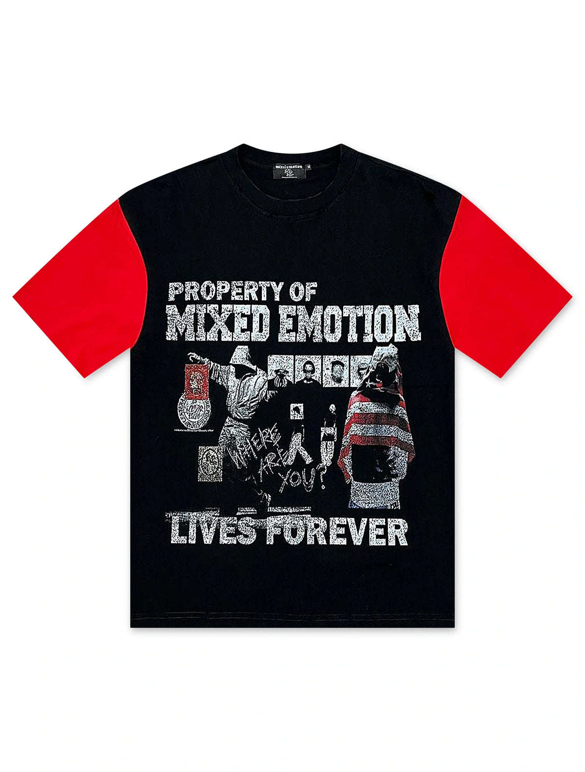 Mixed Emotion Fracture Tee - Black/Red
