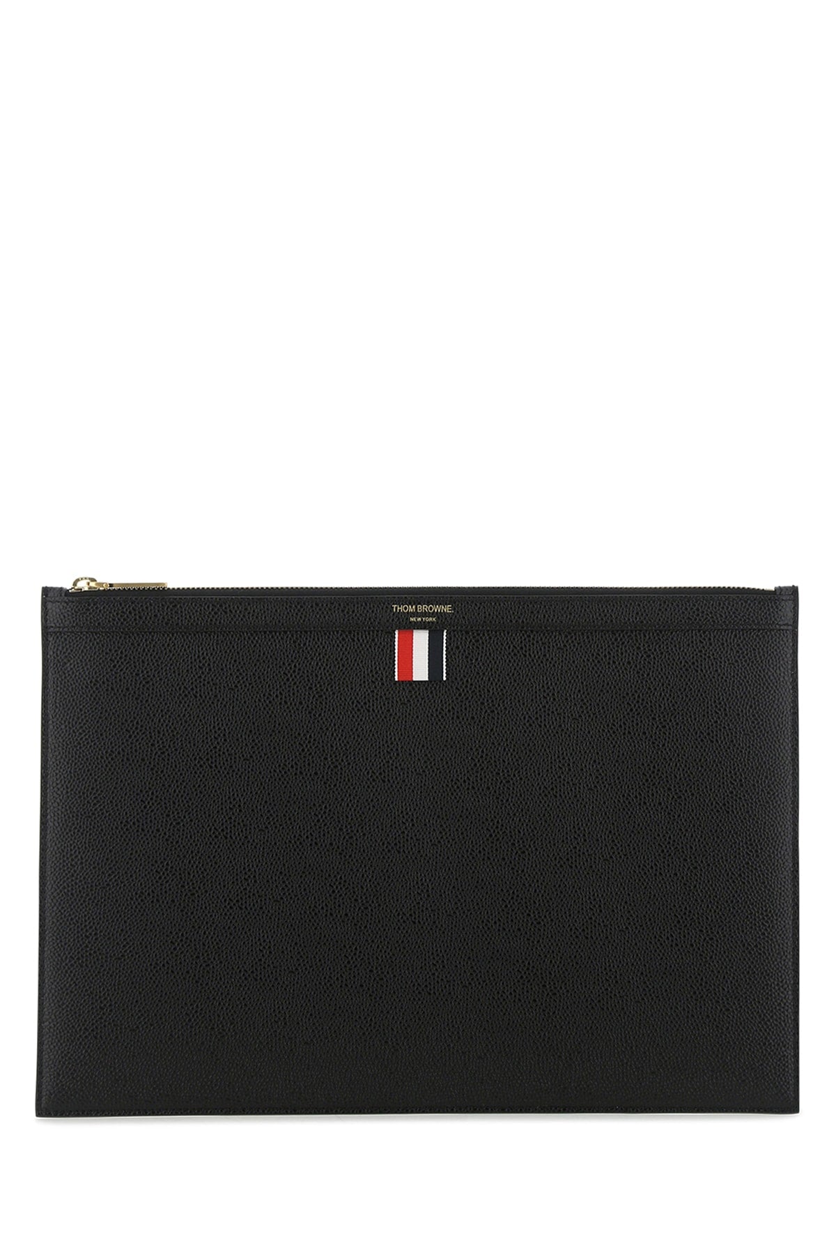Thom Browne Men Black Leather Document Case