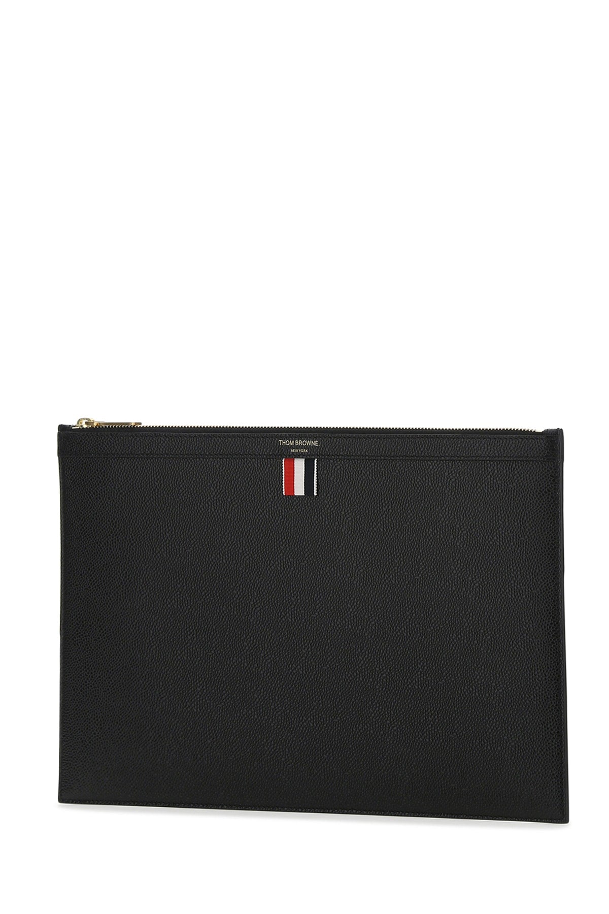 Thom Browne Men Black Leather Document Case
