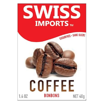 Swiss Imports Coffee Sugar Free Bonbons Hard Candy Drops  1.4 Oz