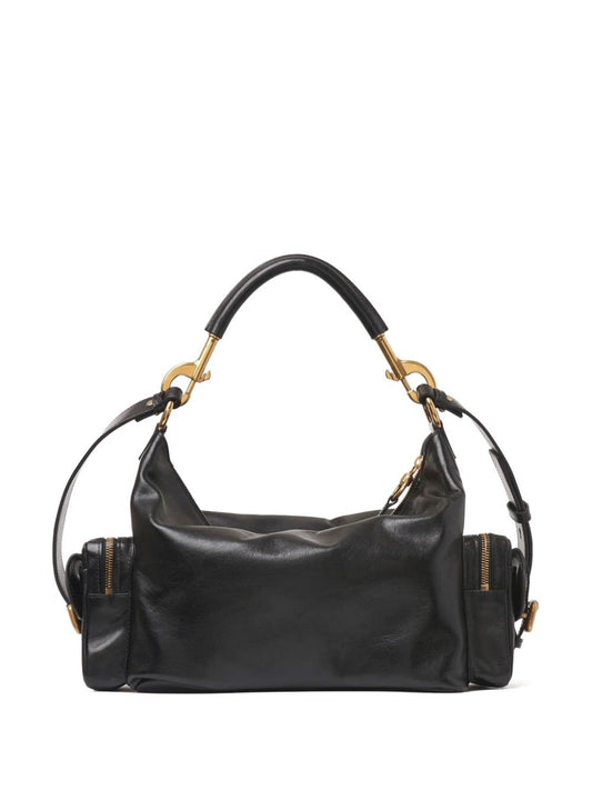 Chloe Women Shiny Leather Camera Bag