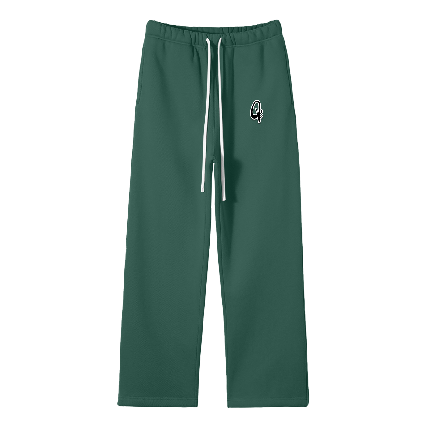 QE Unisex Solid Color Fleece Straight Leg Pants