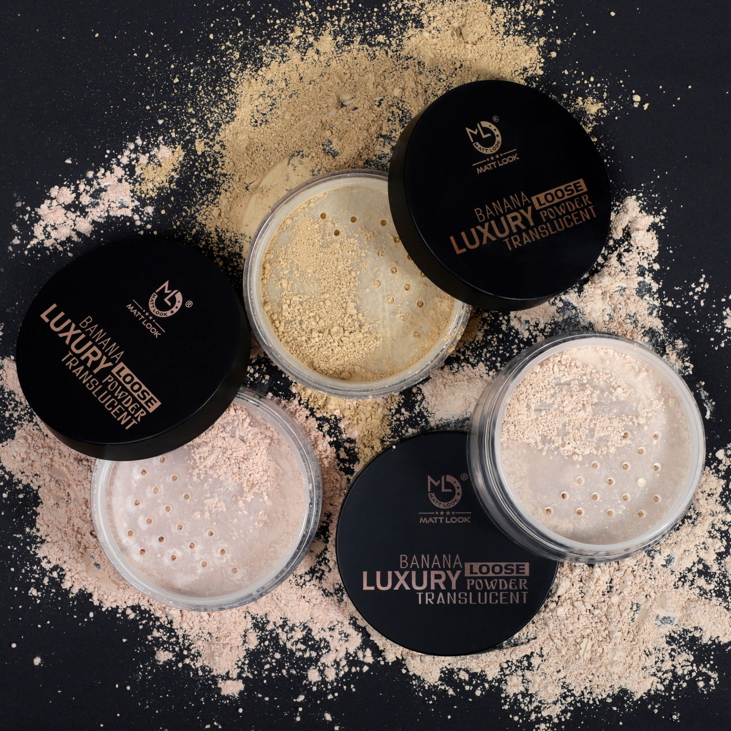 Matt Look Face Makeup Banana Luxury Loose Powder Translucent - Natural
