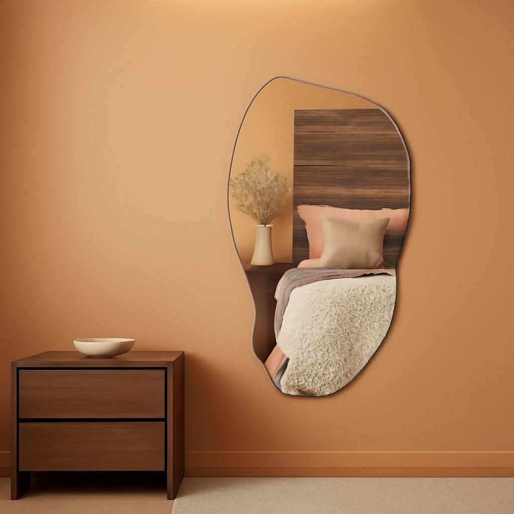 Irregular Asymmetrical Decorative Wall Mirror 31.5 x 17.7