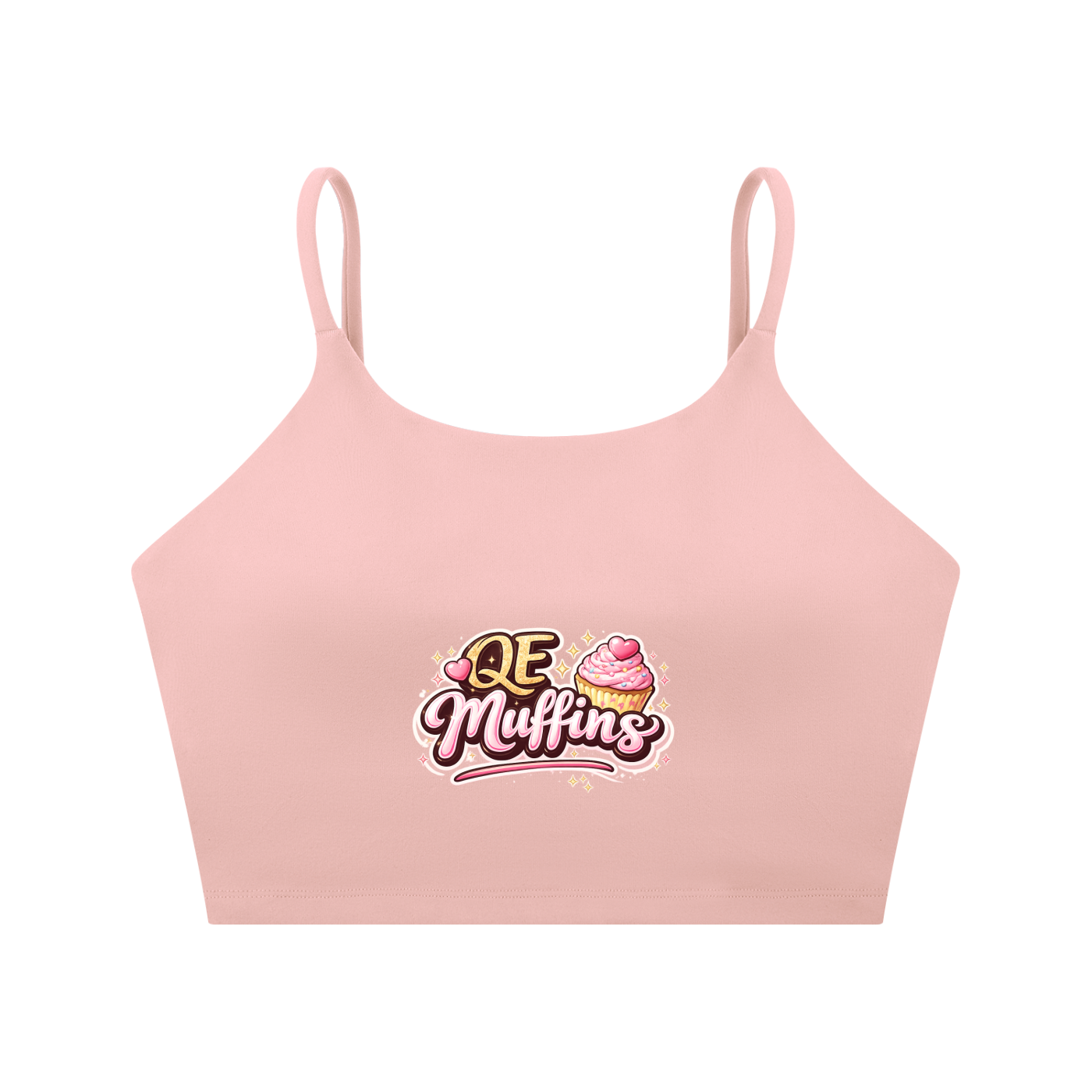 QE Muffins Spaghetti Strap Yoga Sports Bra