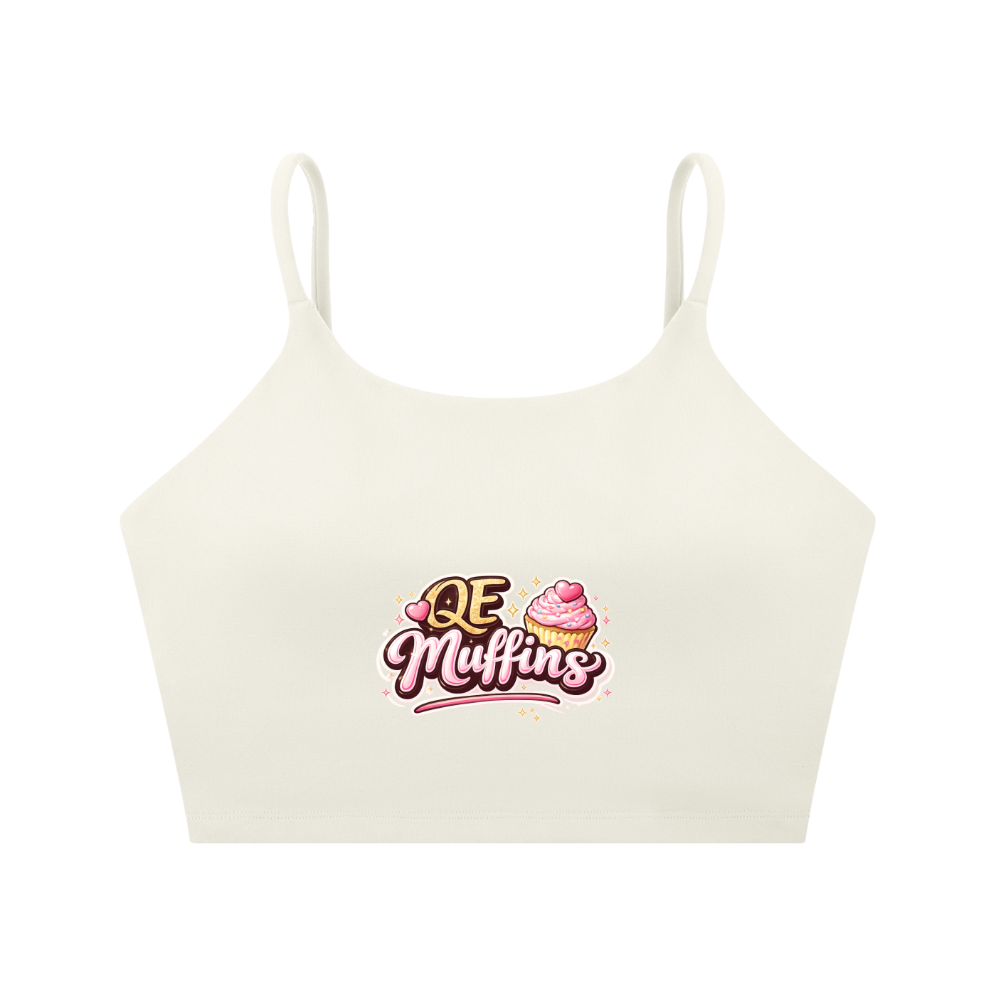 QE Muffins Spaghetti Strap Yoga Sports Bra