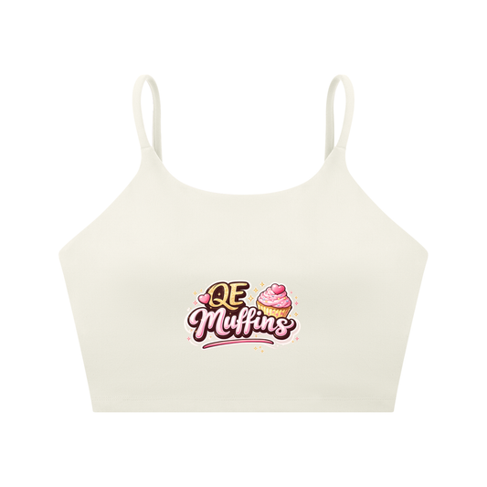 QE Muffins Spaghetti Strap Yoga Sports Bra