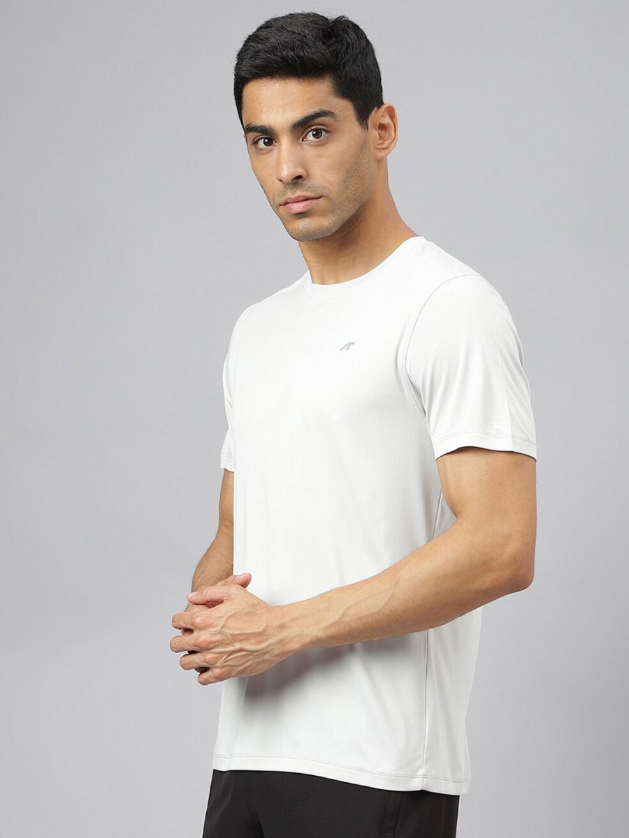Alcis Men Anti-Static Soft-Touch Slim-Fit Sports for All Round Neck T-Shirt