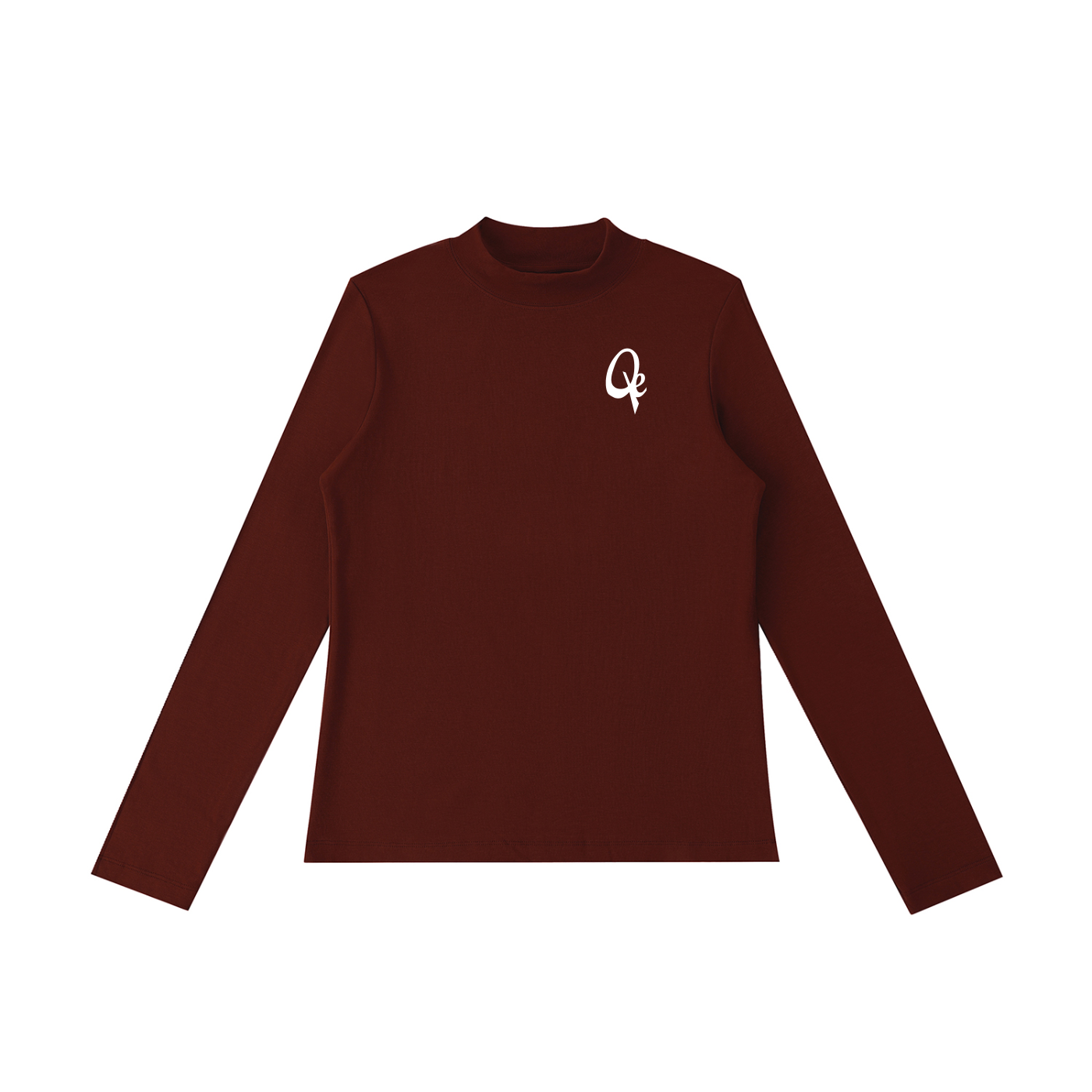QE Essential Mock Neck Long Sleeve T-Shirt