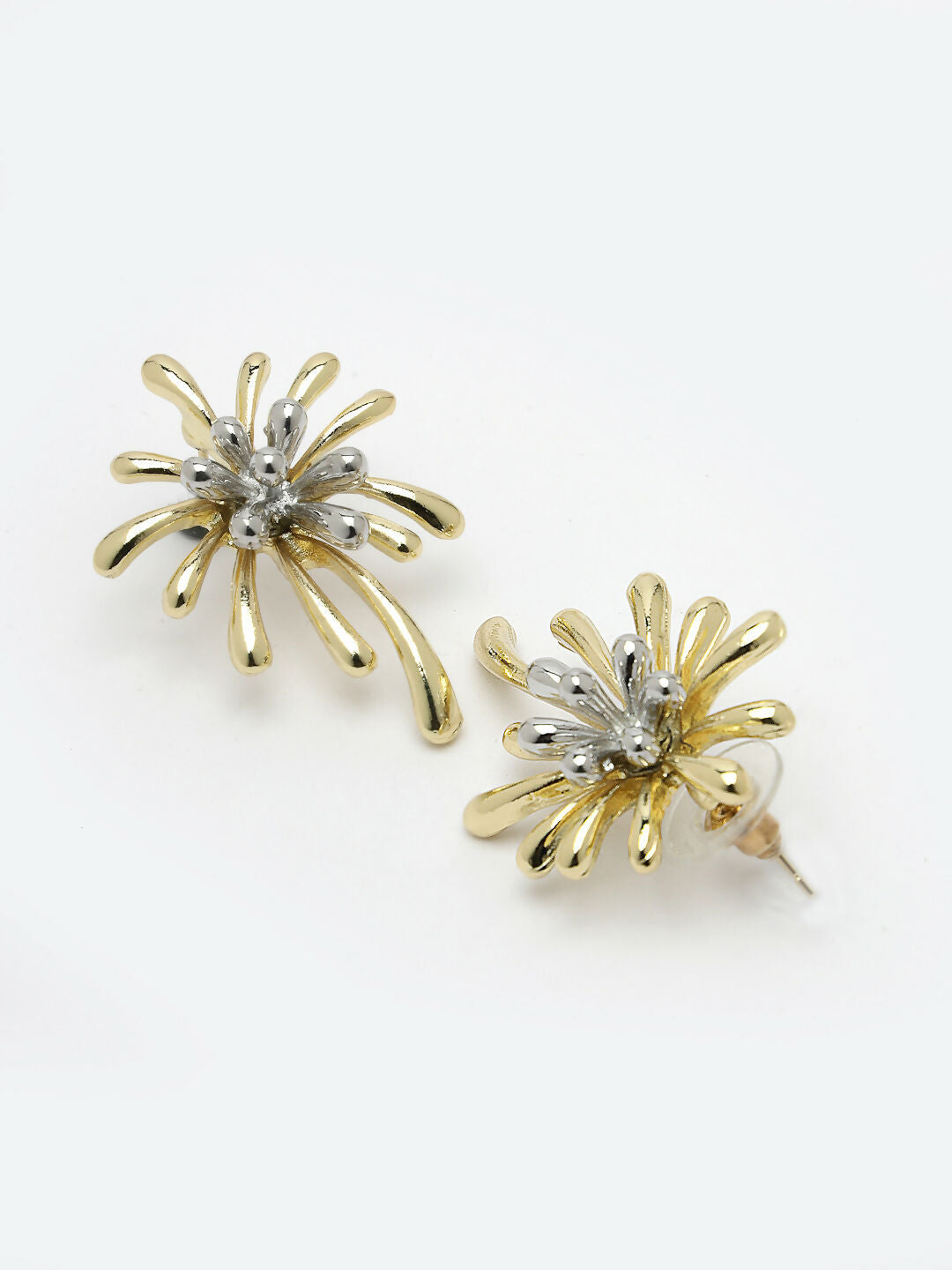 NVR Women Gold-Polished Drop Earrings